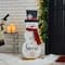Glitzhome® 3ft. Lighted Wooden Christmas Snowman Porch Décor with Timer